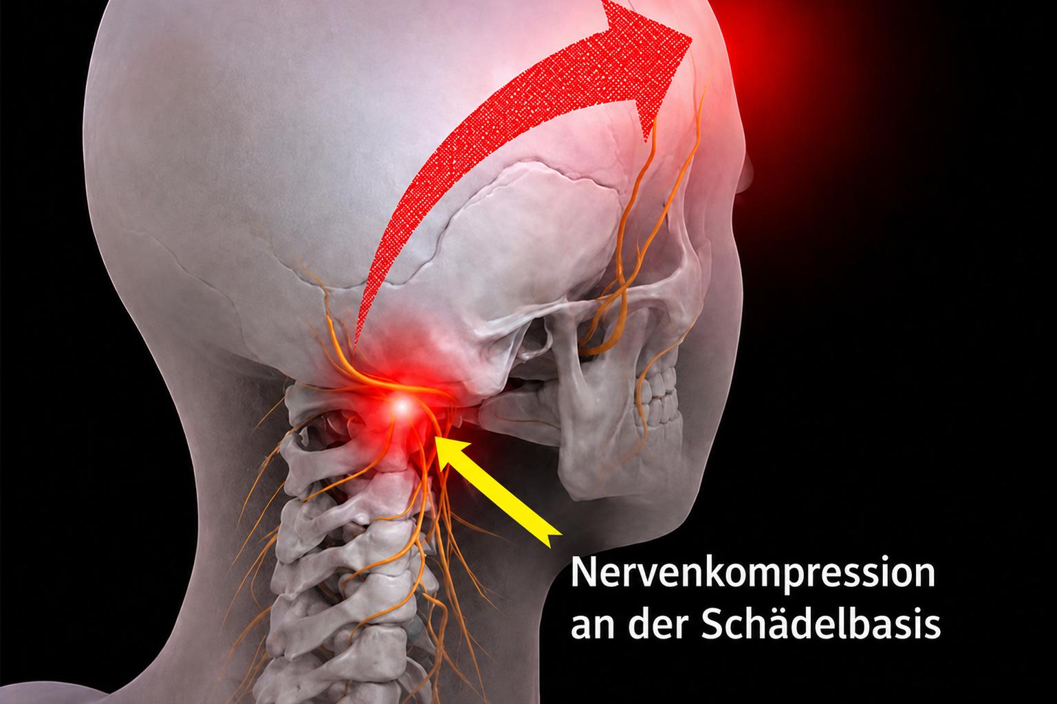 Nervenkompression am Sch&auml;delansatz